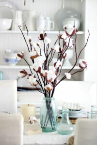Lire la suite à propos de l’article Comment réaliser un centre de table en fausse fleurs de coton ?