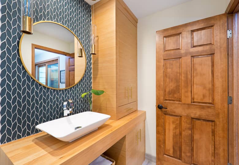 miroir rond salle de bain