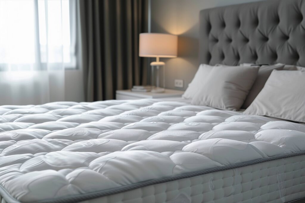 chambre à coucher avec matelas visible