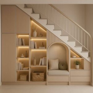 Lire la suite à propos de l’article Aménager l’espace sous l’escalier : 15 idées astucieuses pour gagner du rangement