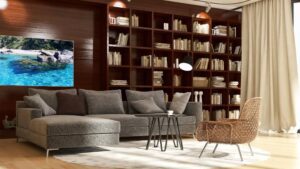 Lire la suite à propos de l’article Bibliothèque sur mesure pour salon : allier rangement et décoration