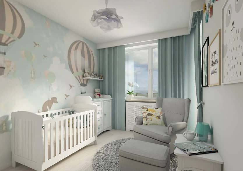 belle disposition chambre bébé papier peint chambre garçon bleu