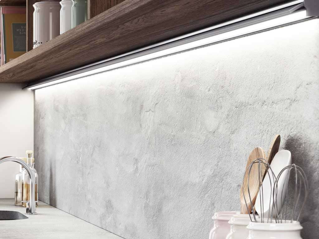 Profil LED aluminium cuisine sous meuble maison éclairage intérieur