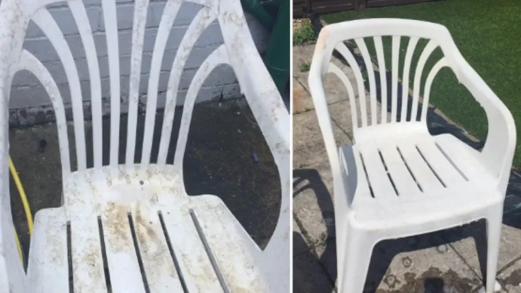 comment nettoyer des chaises de jardin en plastique blanc chaise avant après