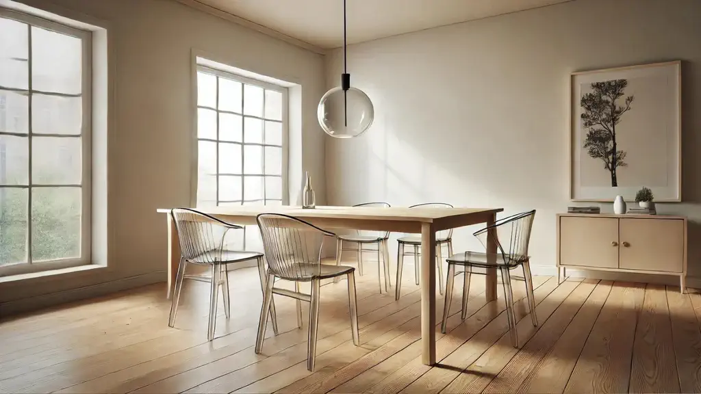 Quelle chaise avec table bois massif chaises plexiglas transparentes design