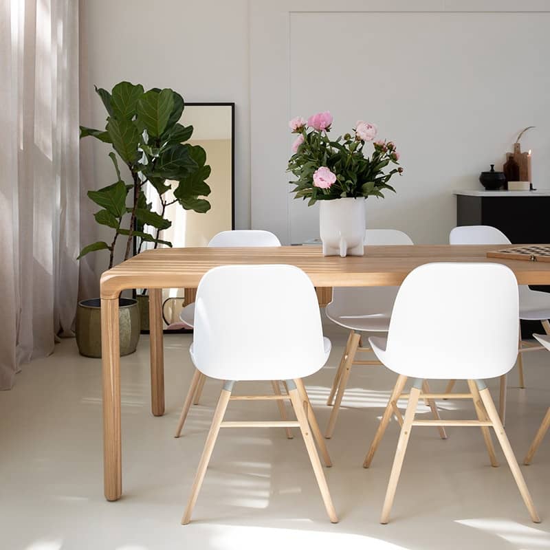 Quelle chaise avec table bois massif style scandinave bois clair