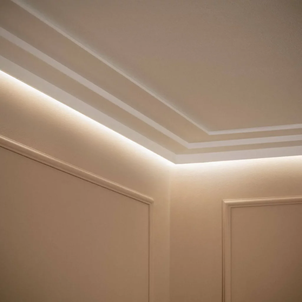 Profil LED aluminium intérieur plafond salon éclairage ambiance intérieur
