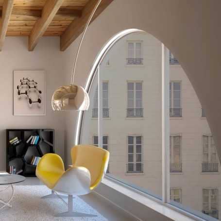 Profil LED aluminium intérieur arrondi arche salon design