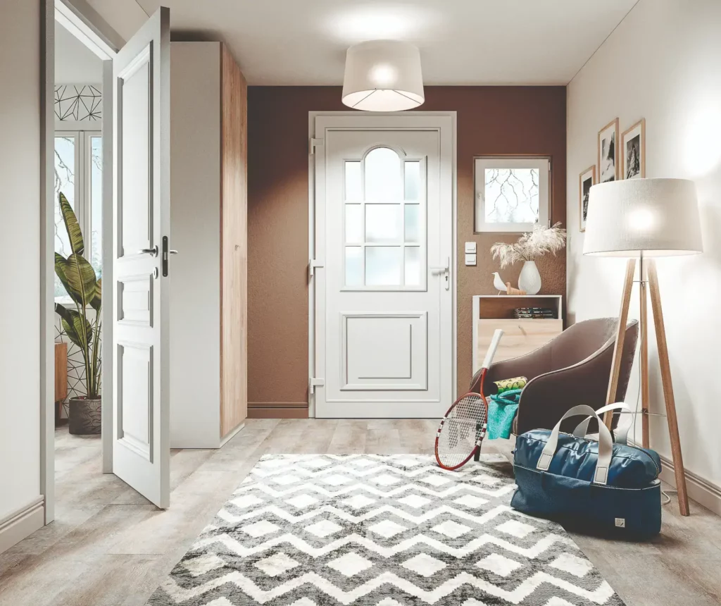 choisir couleur porte d'entrée en pvc blanc blanche belle entrée moderne